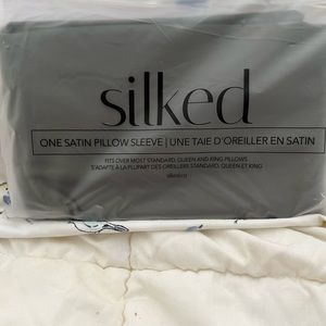 Satin Pillow Sleeve, open-ended pillow case.